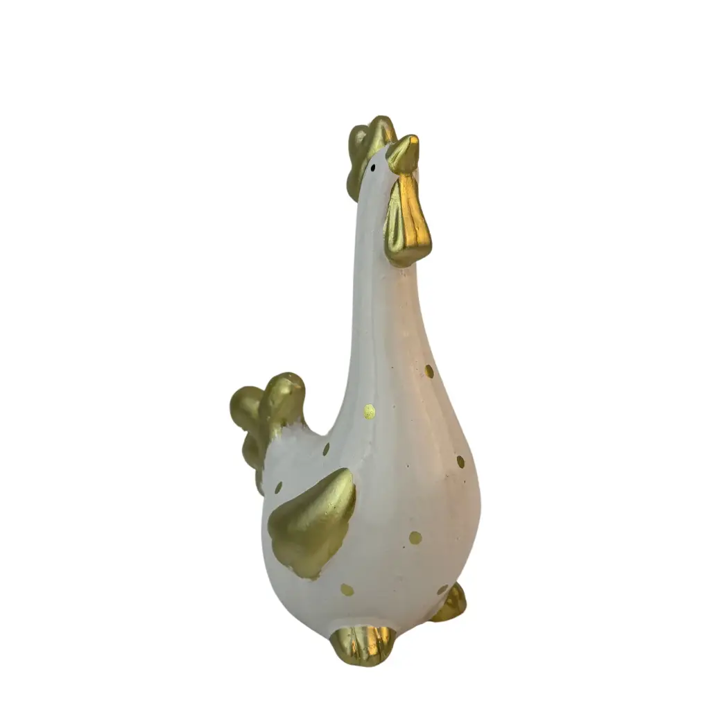 Oster-Hahn weiss / gold