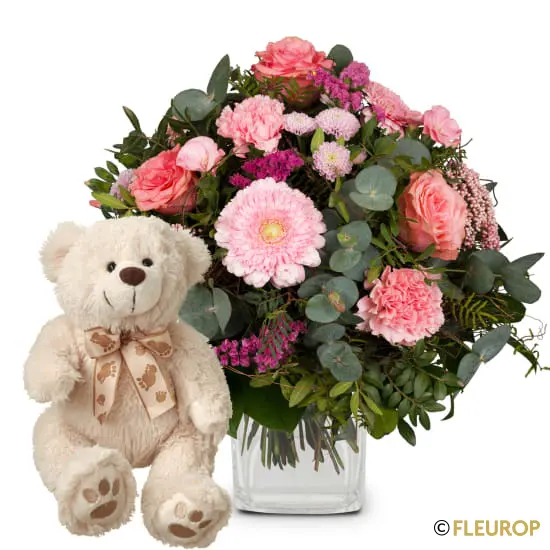Märchen in Rosa mit Teddybär