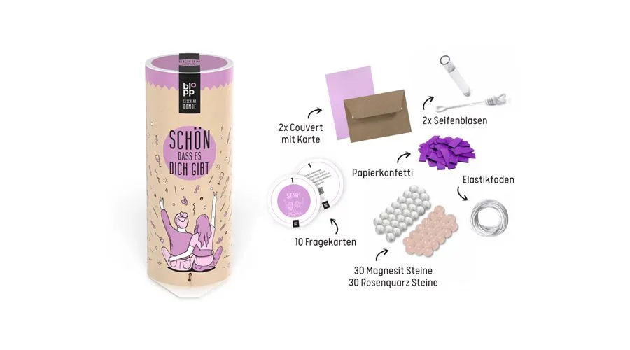 Geschenkbombe blopp - Schön dass es dich gibt