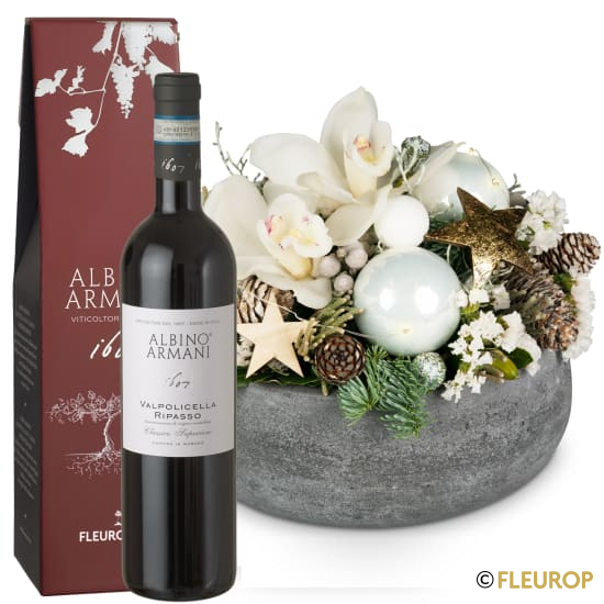 [77833] Edle Sternstunden (mit Lichterkette) und Ripasso Albino Armani DOC (75 cl)