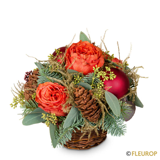 [77814-M] Festliches Präsent mit Rosen (Minimum)