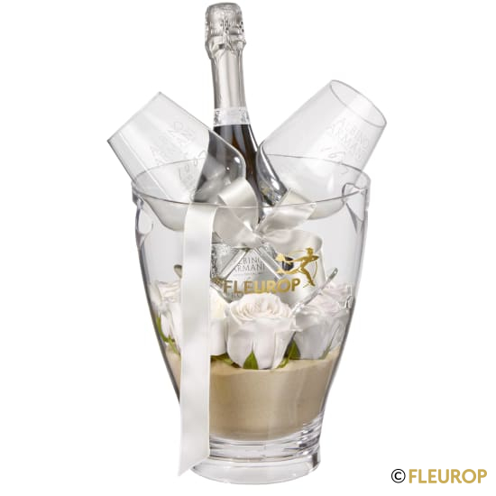 Für den einen Moment mit Prosecco Albino Armani DOC (75 cl) inkl. Eiskühler und zwei Connaisseur-Gläsern