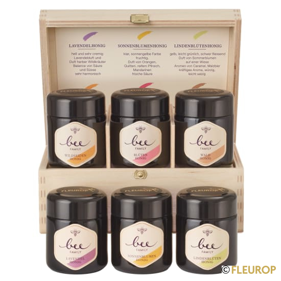 Honig Geschenk-Set von Bee-Family (6 x 70 g)