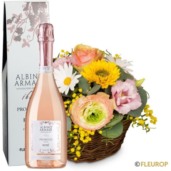 [90453-M] Fröhliche Frühlingswiese mit Prosecco Rosé Albino Armani DOC (75 cl) (Minimum)