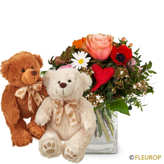 Liebe pur mit Teddybärenpaar