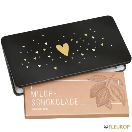 [70336] Milchschokolade von Munz in Geschenkdose «Heart»