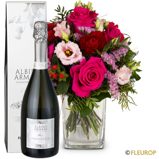 Poesie mit Rosen mit Prosecco Albino Armani DOC (75 cl)