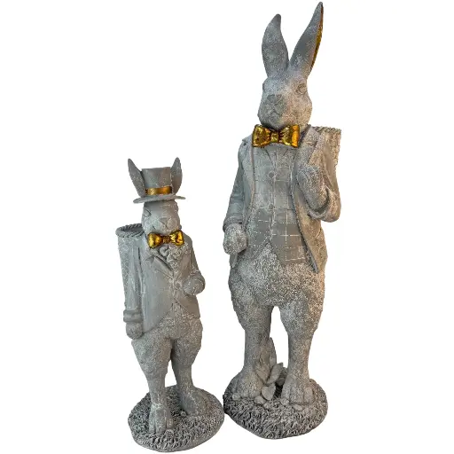 Oster-Hase grau/stehend