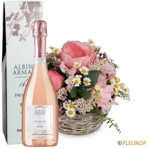 Pfingstrosen-Poesie mit Prosecco Rosé Albino Armani DOC (75 cl)